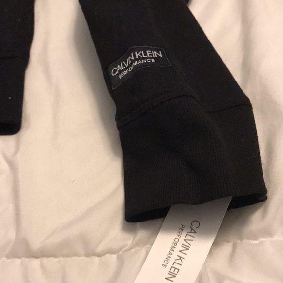 Calvin Klein cropped hoodie sweatshirt with colorful brand graphics on front 💜 - Picture 3 of 7